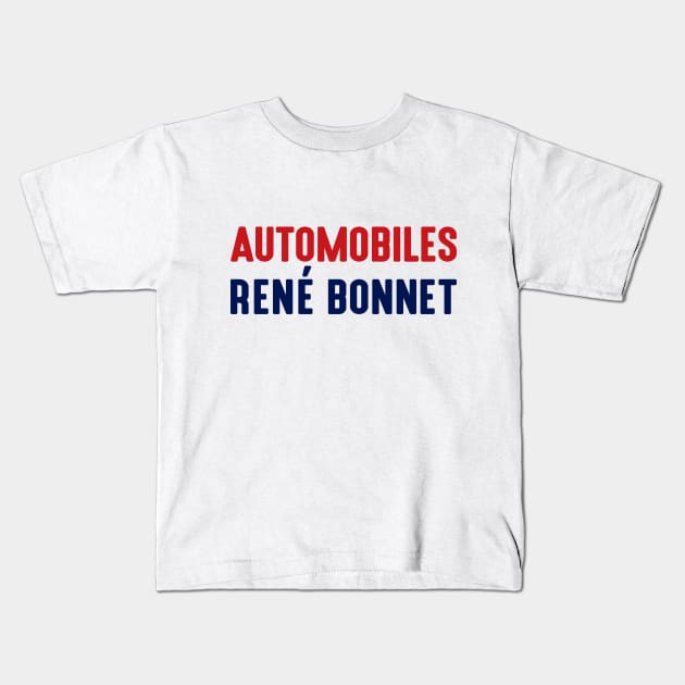Automobiles René Bonnet - colour print Kids T-Shirt by retropetrol